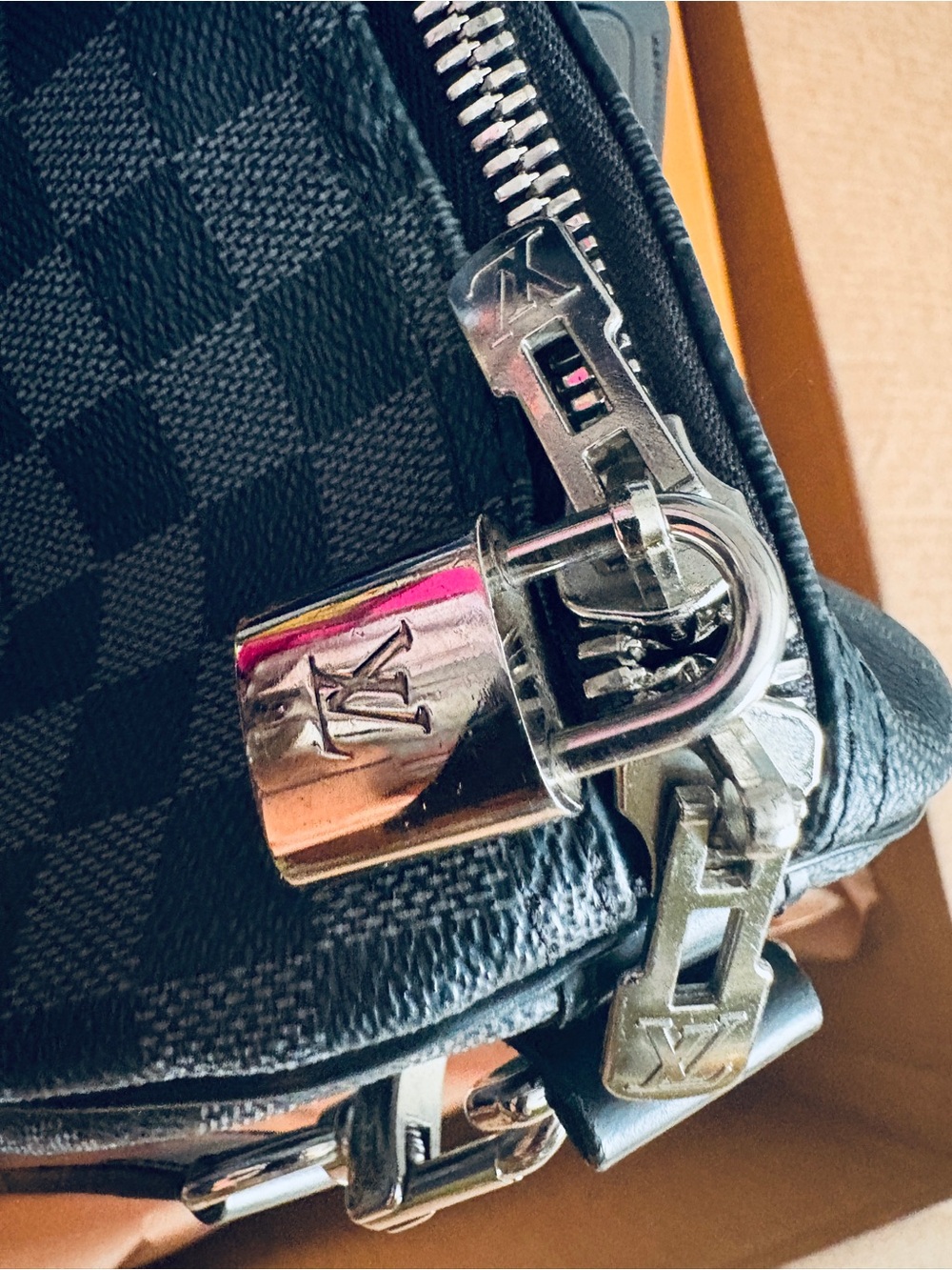 Authentic Louis Vuitton Black / Gray Travel Duffle Bag - Picture 9 of 15